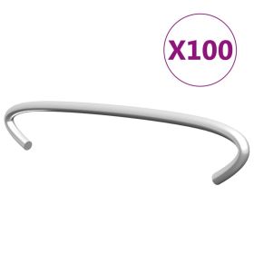 Gabion Hooks 100 pcs Galvanized Steel 3.9"