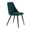Velvet Upholstered Side Chair/Dinning Chair (Set of 2) - GREEN