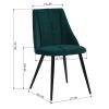 Velvet Upholstered Side Chair/Dinning Chair (Set of 2) - GREEN