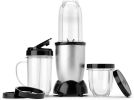 Magic Bullet Essential Personal Blender;  Silver - 250W Motor with Tall Cup;  stainless steel cross blade and 1 to-go lid