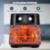 1700W 5.3 QT Electric Hot Air Fryer with Stainless steel and Non-Stick Fry Basket