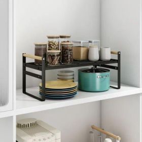 Kitchen Countertop Organizer, Cupboard Stand Spice Rack, Cabinet Pantry Shelves, Organization and Storage for Bathroom Bedroom Office, Space Saving (default: default)
